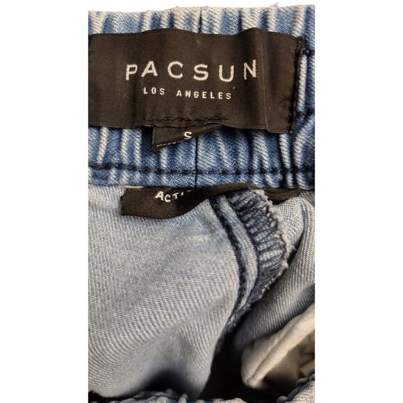 PacSun Mens Ankle Jeans Sz Sm W32x34 Low Rise Stretch Elastic Waist Skinny - Picture 8 of 10